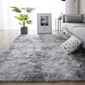 Pikkukuva 2 / 5: (80x160cm, Harmaa) Pehmeä ja pörröinen matto, pehmeä ja liukumaton matto makuuhuoneeseen L