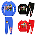 Miniatyrbild 6 av 7: Roblox Spel Långärmad Pyjamas Set Barn PJs Nattkläder Fans Present Mörkblå Dark Blue 140 cm