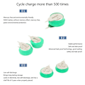 Miniatyrbillede 3 af 5: Genopladelige NiMh-batterier med høj kapacitet - Langtidsholdbare 1,2V 80mAh møntcellebatterier med loddeterminaler til elektrisk legetøj