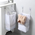 Miniatyrbilde 5 av 5: Nett Vaskerom Oppbevaringskurv Holder Foldbar Veggmontert