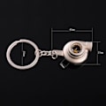 Miniatyrbillede 6 af 6: Mini Turbo Turbolader Nøglering Spindende Turbine Nøglering-FA5- Gun Black