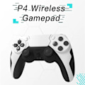 Miniatyrbillede 2 af 5: Trådløs Gamepad Bluetooth Controller Dual Vibration Pc Joystick Til Ps4 Ps3 Konsol Pc Sexaxlet Gyroskop Med Touchpad