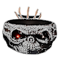 Miniatyrbild 1 av 5: Halloween Godisskål med Hoppande Skeletthand, Läskig Dekoration