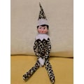 Miniatyrbillede 3 af 3: Elfdocka Julepynt Børnegave Overraskelse Plysjlegetøj Ferie Reindeer Elves Rosa Røde Farver_ Leopard girl