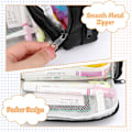 Miniatyrbillede 5 af 6: Aprikos Pennetui med Lommer Stor Pennetui Multifunktionel Pennetui Preppy Pennetui Papirvarer Organizer Æstetiske Makeuptasker Black