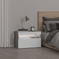Miniatyrbillede 4 af 10: vidaXL Sengeskab med LED-belysning grå sonoma 60x35x40 cm Grå 13230