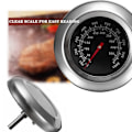 Miniatyrbilde 4 av 5: Analogt stektermometer for grill i rustfritt stål