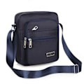 Miniatyrbillede 1 af 10: Herr Crossbody-tasker Axelpose BLÅ 6 DRÆKDRÅGOR 6 DRÆKDRÅGOR blå 6 zippers-6 zippers blue