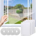 Cuttable Mosquito Net for Windows, Set of 4 Mosquito Net Window Insect Screens, Improved Anti-Insect Fly Screen with Tape Fine Mesh-FA-