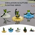 Miniatyrbillede 3 af 9: Harpiks Vandflydende Frø Ornament Dyr Statue Frø C