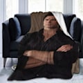 Miniatyrbillede 1 af 4: Ian Somerhalder Baggrund The Vampire Diaries Tumblr. Filt til sofa, sofa eller seng, sofastørrelse, blød fuzzy plysstoffilt, luksuriøs flanelfilt 80x60in 200x150cm