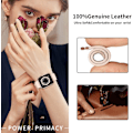 Miniatyrbilde 4 av 5: Apple Watch Lærreimer, Ekte Lærreim for Apple Watch Serie 9 8 7 6 5 4 3 2 1 & iWatch SE, Ultra (38mm 40mm 41mm, Rose)