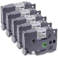 5-pack Label Printer Tape for TZe-231 -231 Laminated P-Press Label Printer Tape, for Model PT D200 D210 H100 1880-FA-