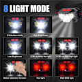 Pikkukuva 3 / 5: 50000LM tehokas LED-otsalamppu, anturiotsalamppu, USB-ladattava