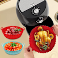 Miniatyrbilde 7 av 8: Airfryer Silikonform, varmluftsfritös, 2 stk gjenbrukbare non-stick 21,5 cm