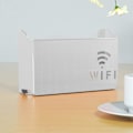 Miniatyrbilde 3 av 3: Kabelorganisator Veggmontert Wifi-ruter Oppbevaringsboks Etui Hjeminnredning Stue