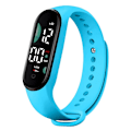 Miniatyrbilde 1 av 7: Klokker Elektronisk LED Digital Armbåndsur for Kvinner Mote Casual Enkel Silikon Berøring Vanntett Armbåndsklokke 12 Light Blue