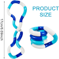 Miniatyrbillede 2 af 6: 5 stk Tangle Fidget Legetøj Twisty Legetøj Slange Legetøj Dekompression Stress Relief Stim Silent til børn og voksne