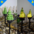 Miniatyrbilde 4 av 9: Solcelledrevet utendørs hage juletrelysstativ 1pc
