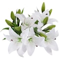 Miniatyrbillede 3 af 4: Kunstige blomster, 5 stk latex kunstige liljer blomster