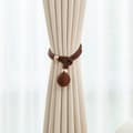Set of 2 Decorative Ball Curtain Tiebacks - Stylish Window Drape Holders DarkBrown-FA- DarkBrown 113