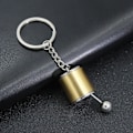 Miniatyrbillede 3 af 3: Polering Gear Knob Nøglering (Farve: Guld)