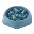 Miniatyrbillede 1 af 5: Langsom Foder Skål til Kæledyr Anti-Kvælning Madskål PP Plast Skål Blue