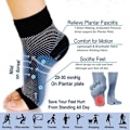 Miniatyrbillede 10 af 10: 2 par fodstrømper til plantar fasciitis kompressionssokker L/XL