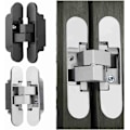 Pikkukuva 4 / 5: Piilotettu saranat - 180 asteen avaus 3D säädettävät Piilotetut saranat - 40 kg kantavuus - Hopea