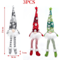 Miniatyrbillede 3 af 5: Tomte Dekoration, Lysende Tomte, Tomte Plyschdocka, LED Miniatyrfigurer Sæt af 3 til Soveværelse Pejs