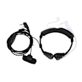 Pikkukuva 1 / 6: Svalgmikrofon Headset Akustisk Rörsnäcka PTT för Baofeng UV5R 2-vägs Radio Walkie Talkie 0.1