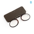 Pikkukuva 1 / 7: Liimattavat Mini-Clip Nenäsilta Lukulasit Ultratohuat Lukulasit 100-350 Kannettavat Presbyopia-Lasit Kotelolla B