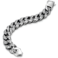 Miniatyrbilde 4 av 5: SEW Herre Rustfritt Stål Vintage Fancy Curb Chain Armbånd