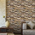 Miniatyrbild 5 av 5: Självhäftande väggpaneler dekorativ steneffekt 3D-paneler PVC stenmur 45cm x 1m