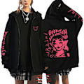 Miniatyrbillede 1 af 5: Melanie Martinez Portals Hoodies Tegnede Lynlås Trøjer Hip Hop Streetwear Hætter Mænd Kvinder Oversized Jakker Y2K Tøj Black8 Black8 4XL