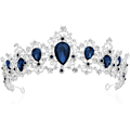Miniatyrbillede 1 af 4: Krystal Bryllupskrone Tiara Prinsesse Tiara Tiara Brud Hår