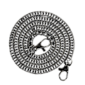 Miniatyrbillede 5 af 5: 100cm Udskiftningskæde til Kvinders Crossbody Skuldertaske Silver
