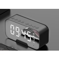 Miniatyrbilde 1 av 5: Speil Vekkerklokke LED Digital Klokke Bluetooth Høyttaler Med