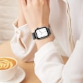 Miniatyrbillede 4 af 4: Rem til Apple Watch 41mm 40mm 38mm Dobbelt magnetisk justerbar erstatningsrem til iWatch Series 9 8 SE 7 6 5 4 3 2 1, Sort Black