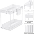 Miniatyrbild 6 av 7: 1-pack förvaring under diskbänken, 2-vånings hylla under diskbänken med utdragbar låda, mångsidig förvaring under diskbänken i badrum för Cou White White 1
