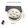 Miniatyrbilde 3 av 5: Rustfritt stål snegleplate sett Escargot matsett 6 rom snegleretter med tang og gaffel
