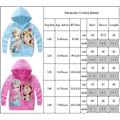 Pikkukuva 3 / 3: Frozen Elsa Anna Print Pitkähihainen Huppari Takki Lapset Tytöt Casual Huppu Ulkovaatteet Täyspitkällä Vetoketjulla Rose Red