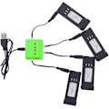 Miniatyrbillede 3 af 6: 4 stk LiPO-batterier 3.7V 500mAh og 4-i-1-lader til droner E58 S168 JY019 RC Quadcopter - Hurtigladningskit
