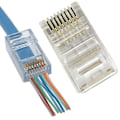Miniatyrbild 2 av 5: Rj45 Pass Through Modular Ny Ethernet-kabelkontakt Nätverkskontakt End Cat6 8p8c 100st - Perfekt