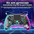 Miniatyrbillede 5 af 5: PS4-controller med 8 farver justerbar LED-belysningsfjernbetjening