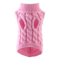 Pikkukuva 1 / 5: Enkel varm katt hundtröja turtleneck stickad husdjurskostym höst vinterkläder Pink M
