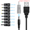 Pikkukuva 1 / 5: USB-virtalähde 5V - 12V Boost-muunnin 8 USB-sovitinta A5