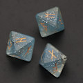 Miniatyrbild 7 av 11: 3 st Hartsstärningar Set 8-sidiga Runtärningar Resin Assorted Polyhedriska tärningar Set Polyhedrisk Divination Bordstavla Tärning Blue 0.02