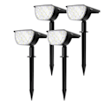 Miniatyrbild 1 av 5: 4-pack 30 LED utomhus solstrålkastare, IP67 vattentät solprojektor justerbar solpanel 180 掳 utomhus solbelysning