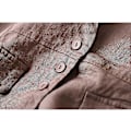 Miniatyrbillede 4 af 5: Kvindes Bomuld Linned Vest, Casual Løstsiddende V-Hals Ærmeløs Vest Jakke Khaki 2XL Khaki